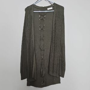 Elegant Dark Green Women's Cardigan